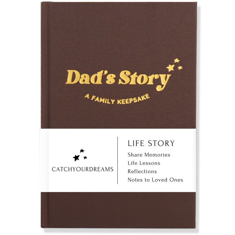 CATCHYOURDREAMS Dad's Story Journal (Hardcover with Case): A Meaningful Keepsake for a Father to Share His Life Journey and Memories, Includes 250+ Prompt Questions, Sentimental Gifts Idea - Image 1