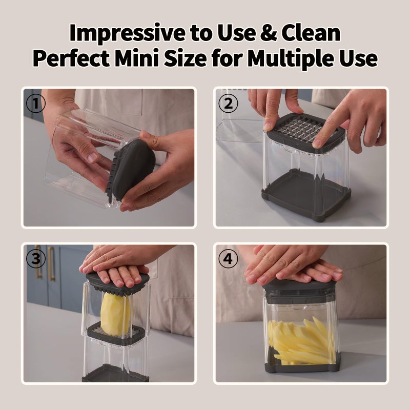 Solucky French Fry Cutter, Solucky Potato Onion Cutter, Professional Homestyle Vegetable Chopper Dicer, Great for Potatoes Carrots Cucumbers Zucchini Peppers 3/8 inch Blade(Only 1 Blade) - Image 3