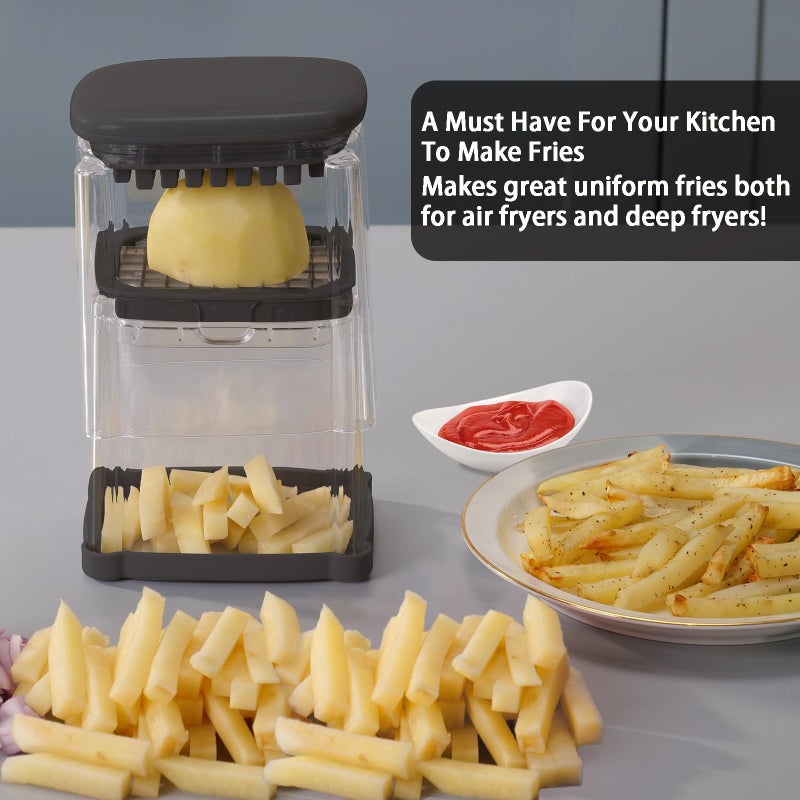 Solucky French Fry Cutter, Solucky Potato Onion Cutter, Professional Homestyle Vegetable Chopper Dicer, Great for Potatoes Carrots Cucumbers Zucchini Peppers 3/8 inch Blade(Only 1 Blade) - Image 2