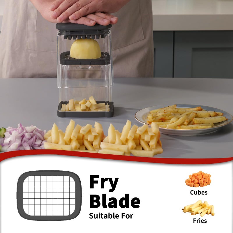 Solucky French Fry Cutter, Solucky Potato Onion Cutter, Professional Homestyle Vegetable Chopper Dicer, Great for Potatoes Carrots Cucumbers Zucchini Peppers 3/8 inch Blade(Only 1 Blade) - Image 5