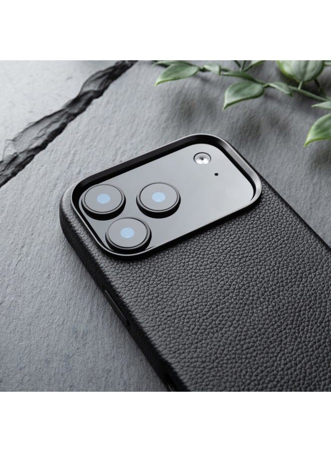 Snakehive Leather Case for iPhone 17 Pro - Premium Leather Handmade Shockproof Case with Soft Lining and Advanced Impact Protection - Black - Dappled - Image 4