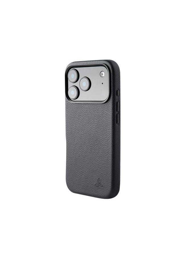 Snakehive Leather Case for iPhone 17 Pro - Premium Leather Handmade Shockproof Case with Soft Lining and Advanced Impact Protection - Black - Dappled - Image 1