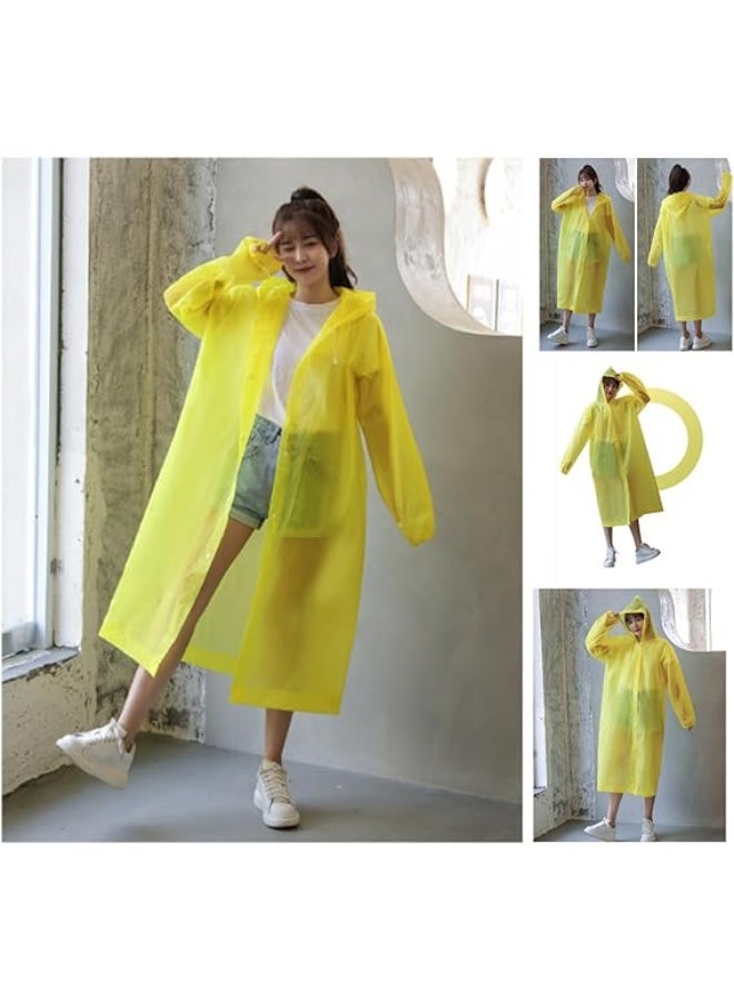 Unisex Outdoor Travel Waterproof Hooded Drawstring Raincoat Jacket Rainwear - Image 1