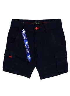 Andora Plain Boys Summer Cargo Short - Navy Blue  - Image 1