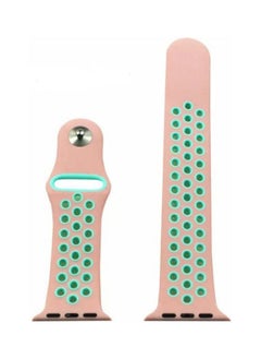 NIBEMINENT Nike Sport Silicone Strap For Apple Watch Band Bracelet Pink / Green  - Image 2