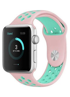 NIBEMINENT Nike Sport Silicone Strap For Apple Watch Band Bracelet Pink / Green  - Image 4