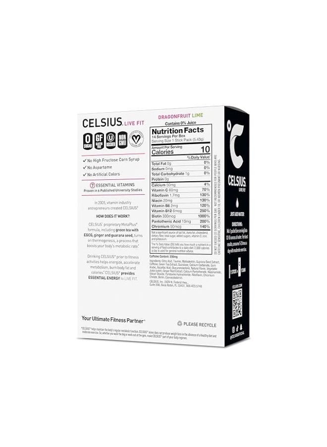 Celsius Essential Energy Drink 2.7Oz Pack 14 Sticks