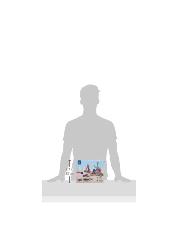 Magnetic Building Blocks 36 Pieces + 3 Years, Plastic - Image 3