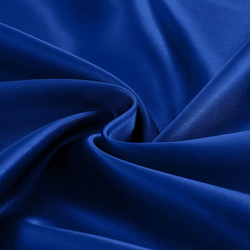 Homiest Royal Blue Satin Fitted Sheet Twin Size Fitted Bed Sheet  Deep Pocket Fitted Sheet Only  Luxury & Ultra Soft Bedding Fitted Sheet Single Bottom Bed Sheets Sold Separately - Image 4