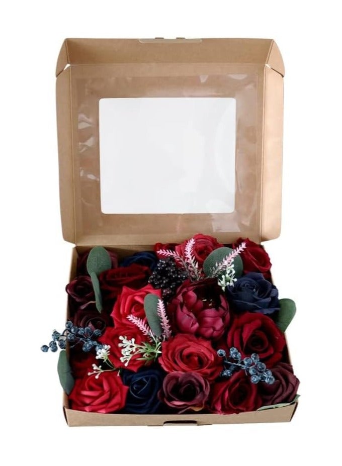 GT-Wheel Artificial Flowers Combo Box Silk Fake Faux Flower Centerpieces for DIY Wedding Cake Topper Floral Arrangements  - Image 5