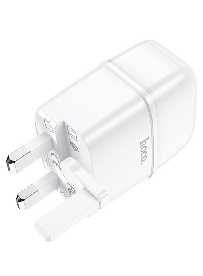 هوكو 2.4A شاحن مزدوج المنفذ مجموعة قابس المملكة المتحدة مع كابل Type-C - Image 2