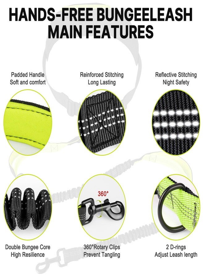 ITNAST Hands Free Dog Leash for Medium Large Dogs, Waist Support Padded Bungee Dog Running Leash with Reflective Stitching for Walks, Jogging, Running, Hiking, and Dog Training - Image 5