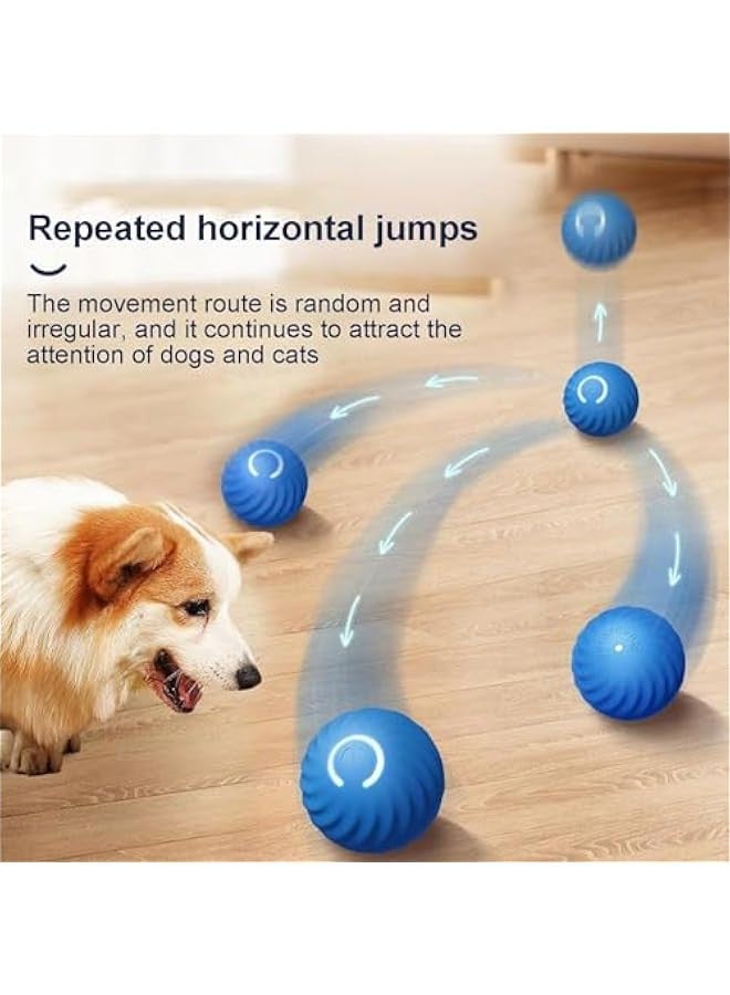 Beauenty Interactive Cat Toys for Indoor Cats, Sea Urchin Smart Bouncing Ball Fast Rolling with LED Light, Cat Ball Toys for Bored Indoor Cats, Cat Play Mat Toy. - Image 2