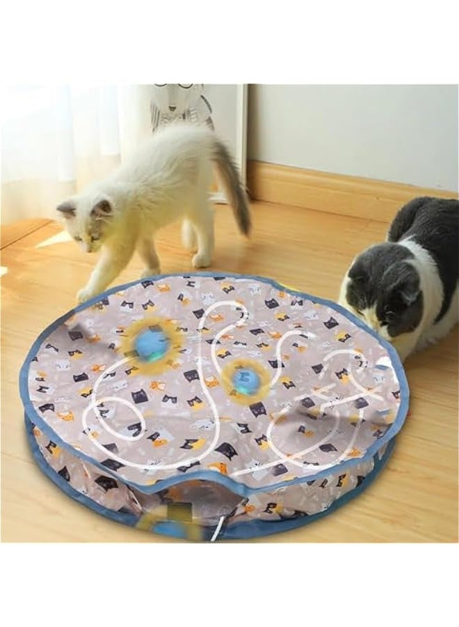 Beauenty Interactive Cat Toys for Indoor Cats, Sea Urchin Smart Bouncing Ball Fast Rolling with LED Light, Cat Ball Toys for Bored Indoor Cats, Cat Play Mat Toy. - Image 4