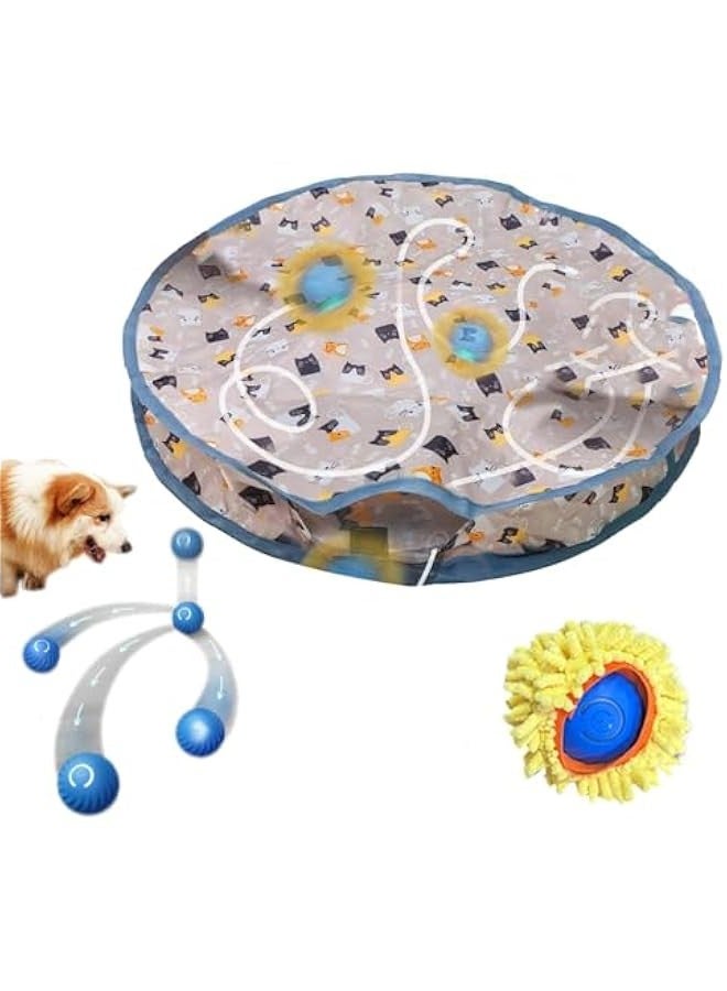 Beauenty Interactive Cat Toys for Indoor Cats, Sea Urchin Smart Bouncing Ball Fast Rolling with LED Light, Cat Ball Toys for Bored Indoor Cats, Cat Play Mat Toy. - Image 5