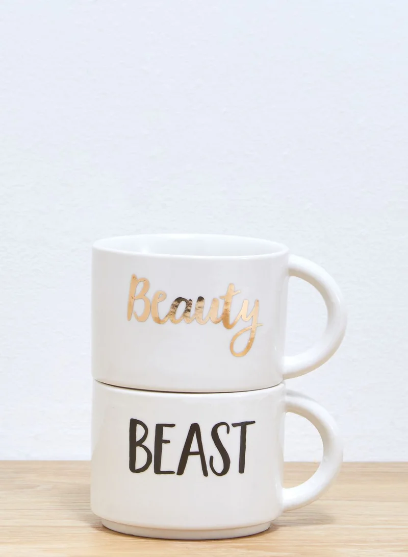 Sass & Belle 2 Pack Beauty & Best Stacking Mug
