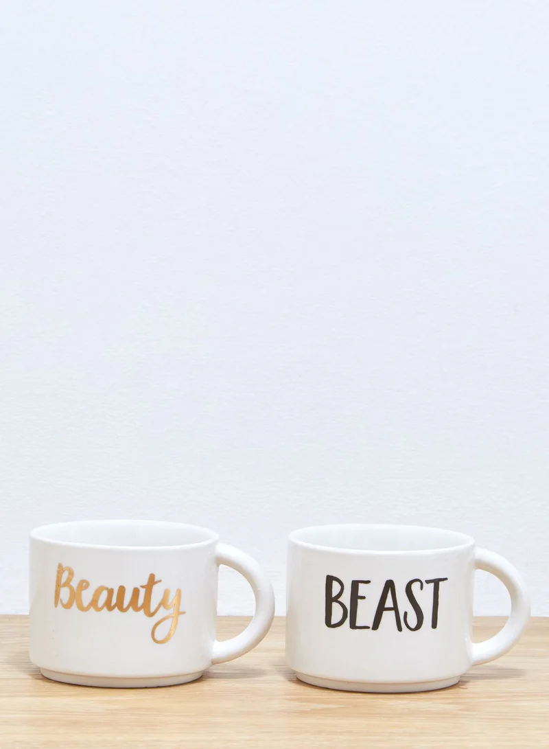 Sass & Belle 2 Pack Beauty & Best Stacking Mug