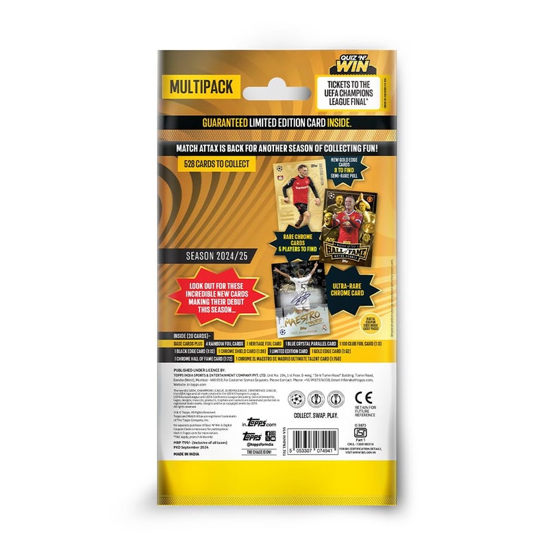 Topps لعبة بطاقات UEFA Champions League Match Attax 24/25 القابلة للتداول والجمع (عبوة من 6) - Image 2