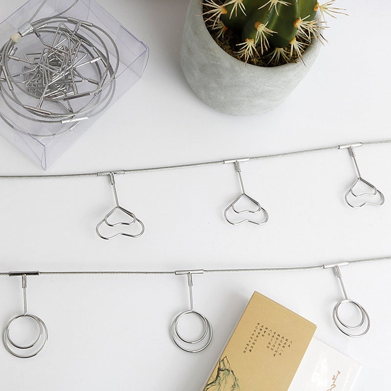12 Pcs Round Shape Photo Clip Photo Display Hanger Postcard Holders Message Folder Note Clips Wall Hanging Decoration - Image 4