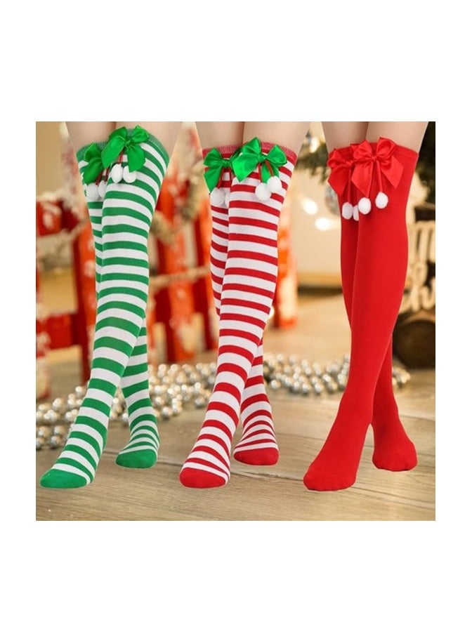 4 Pairs of Socks Knee High Women's Socks Holiday Funny Stocking Stuffers Ladies Gift - Image 4