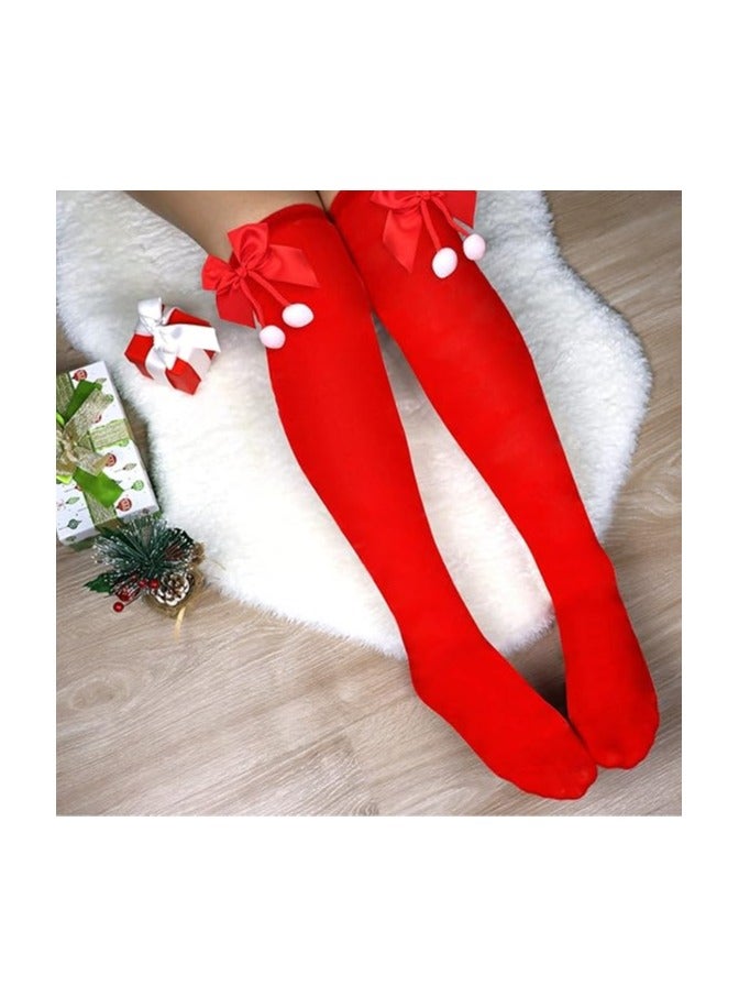 4 Pairs of Socks Knee High Women's Socks Holiday Funny Stocking Stuffers Ladies Gift - Image 5