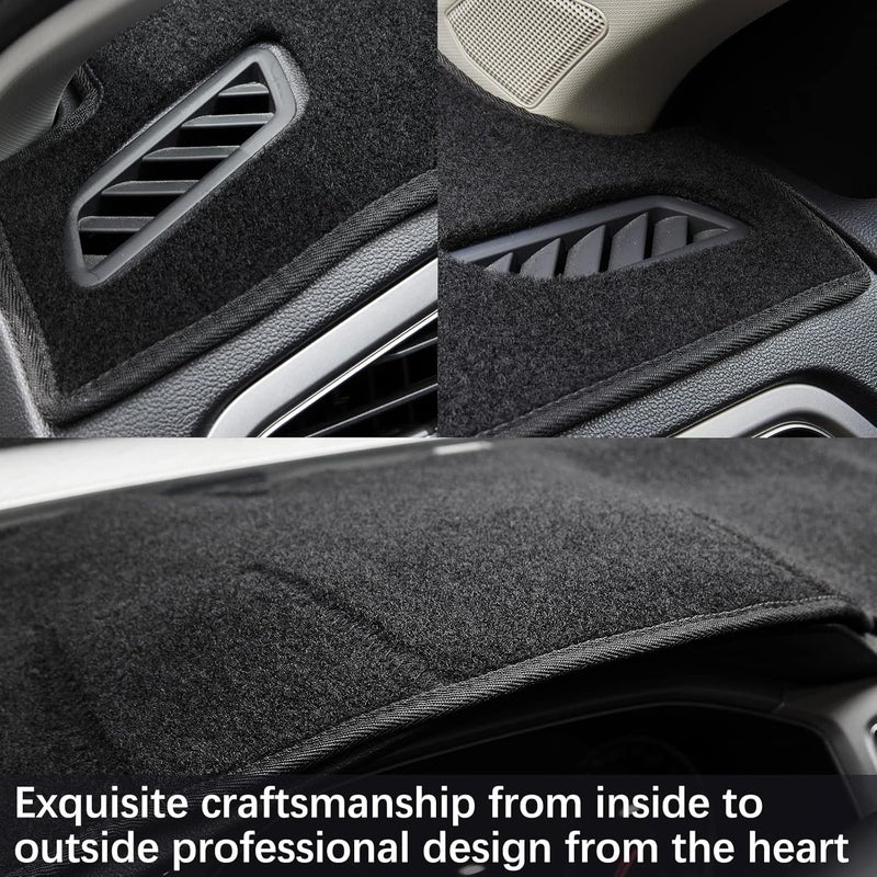 BERKSYDE Dashboard Dash Cover Mat Carpet for 99-06 Chevy Silverado, GMC Sierra, Suburban, Tahoe, Yukon/XL, Avalanche (Black) - Image 4