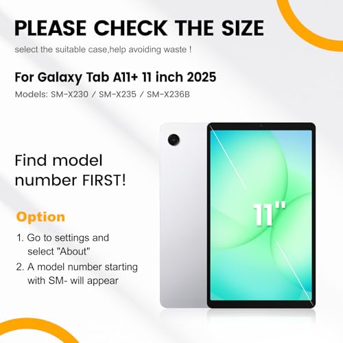 Timecity Case for Samsung Galaxy Tab A11+ Plus / A9+ Plus 11 Inch - Heavy Duty Protective Cover with Screen Protector, Rotating Stand, Shoulder Strap & Pencil Holder | Kids-Friendly (Black) - Image 2