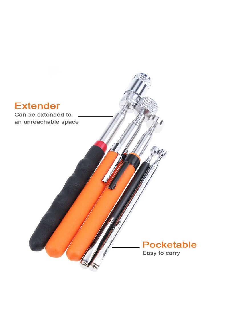 AROAQ Telescoping Magnetic Pickup Tools, Extendable Grabber Mechanic Tools, Mini Portable Telescopic Magnetic Magnet Pen For Picking Up Nut Bolt Extendable Pickup Rod Stick, ( Black 1 LB Flexible ) - Image 2