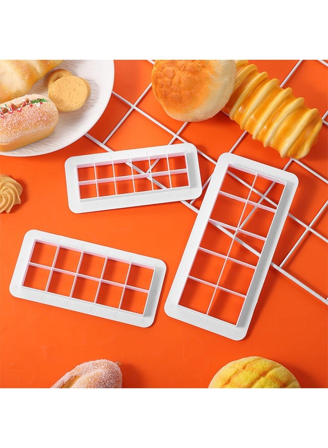 3PCS 3-Size Square Cookie Cutter Set, Geometric Multicutter Biscuit Fondant Cutters, Food-Safe Reusable Baking Tools for Cake Decorating - Image 4