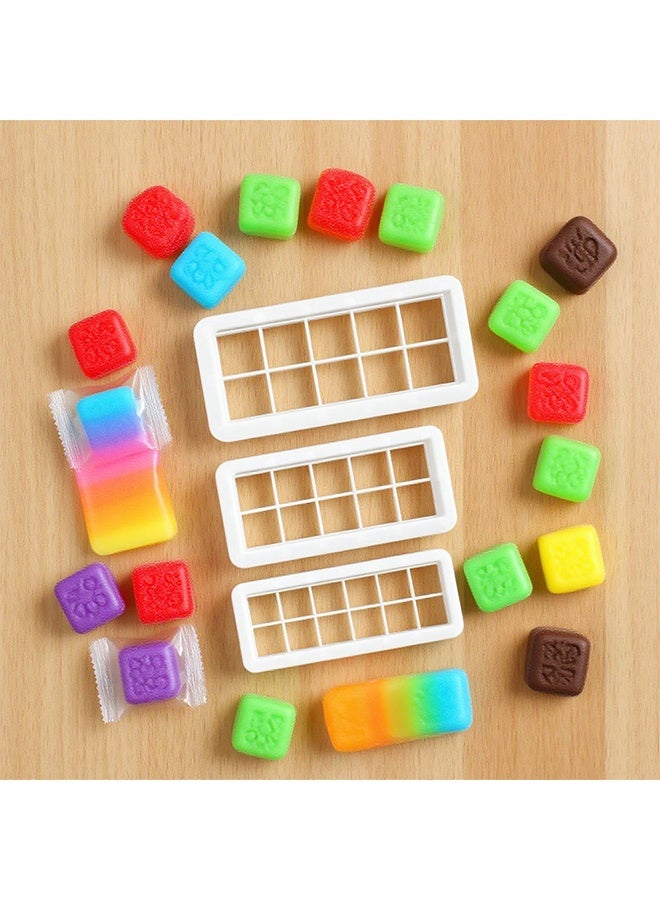 3PCS 3-Size Square Cookie Cutter Set, Geometric Multicutter Biscuit Fondant Cutters, Food-Safe Reusable Baking Tools for Cake Decorating - Image 3