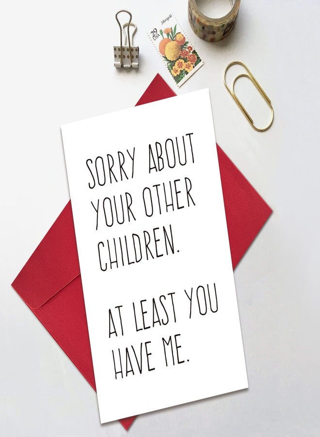 Ogeby Funny Fathers Day Card Gifts from Daughter Son, Sarcastic Father’s Day Card Gift for Dad, Sorry About Your Other Children - Image 4