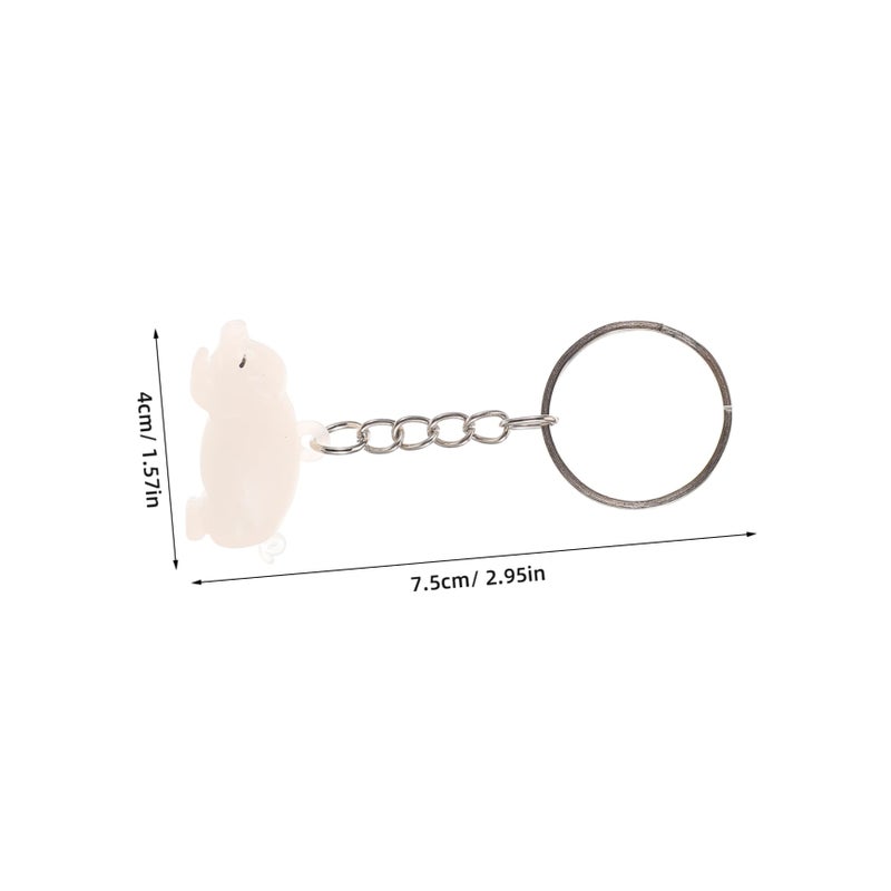 20 Pcs Cute Pig Keychain Hanging Ornament For Car Rearview Mirror Interior Decoration - Image 3