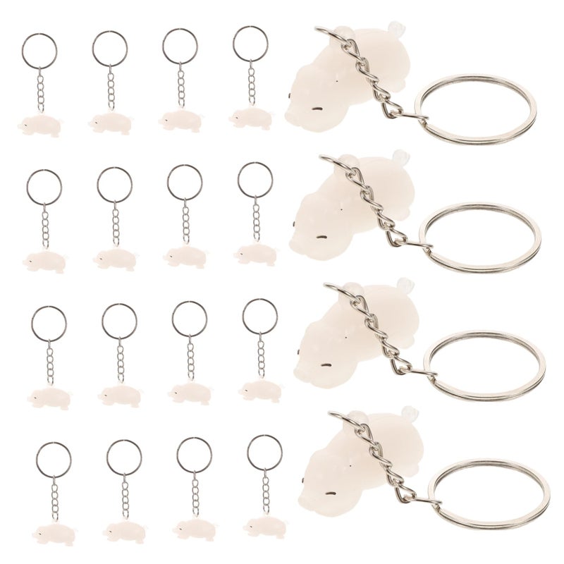 20 Pcs Cute Pig Keychain Hanging Ornament For Car Rearview Mirror Interior Decoration - Image 2