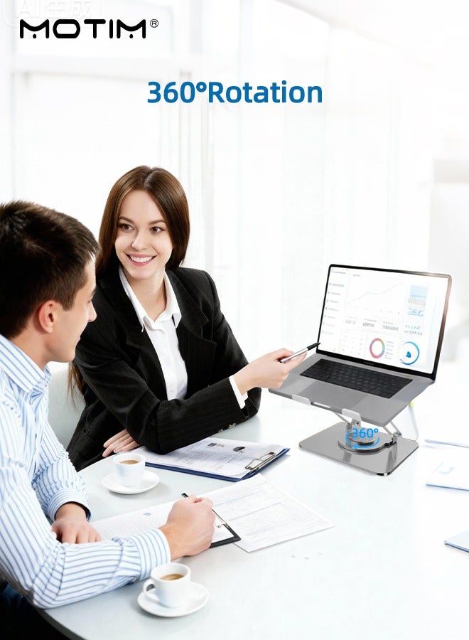 Motim Laptop Stand Laptop Cooling Pad, 2 Quiet Fans for Efficient Cooling, USB Powered, Foldable Design Metal Notebook Holder for MacBook Air, MacBook Pro, Lenovo, HP, ASUS, etc - Image 4