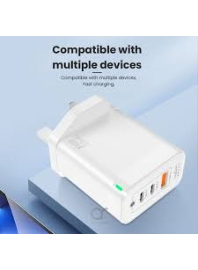 DigitPlus  65W Fast Travel Charger – PD & QC Multi-Port USB Charger - Image 1