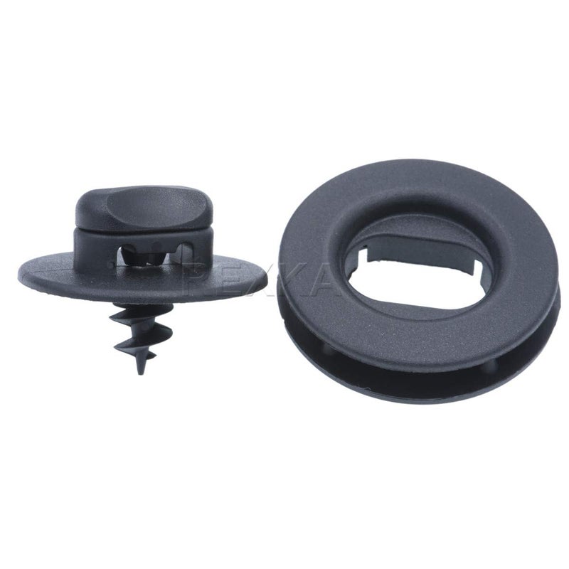 Rexka 10 Sets Floor Mat Clips Kit Compatible with Volkswagen 3D0864851B41 and 3D0061795B41 Golf GTI Jetta Passat