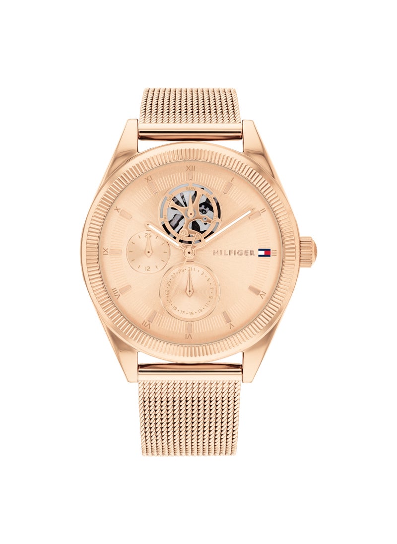TOMMY HILFIGER Round Analog Women's Light Carnation Gold Case Watch - 1782715  - Image 1
