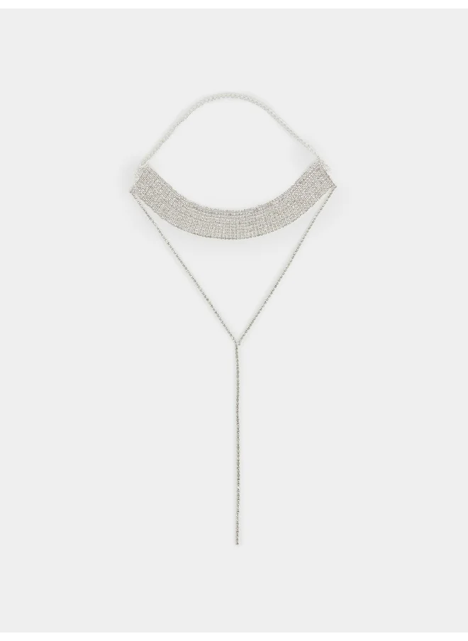 Styli Styli Embellished Tassel Choker Necklace