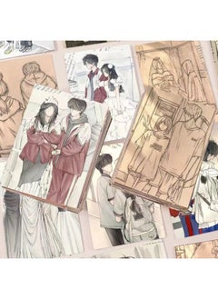 Generic [Commemoration Of Youth] Campus Diary Painting Sticker Ins Wind Explosions Creative Personality Hand Account Notebook Sticker-Color:Grab Special Price - Sharing Pack [96 Photos] Repeat Qt-90 Styles * 2 Benefits - Limited To 3 Days Special Price - Youth Campus Stickers [add 1 Storage Box]  - Image 5