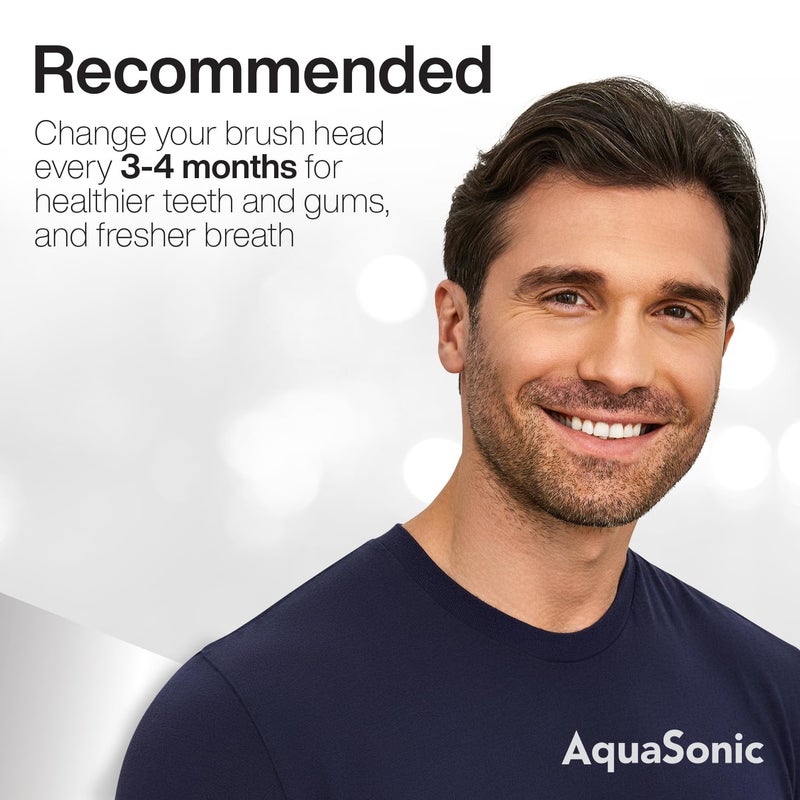 AquaSonic Duo Series Replacement Brush Heads | for Normal & Sensitive Teeth | Compatible with Duo Series & Home Dental Center Toothbrush Handles | NOT Compatible with Duo Series Pro - Image 4