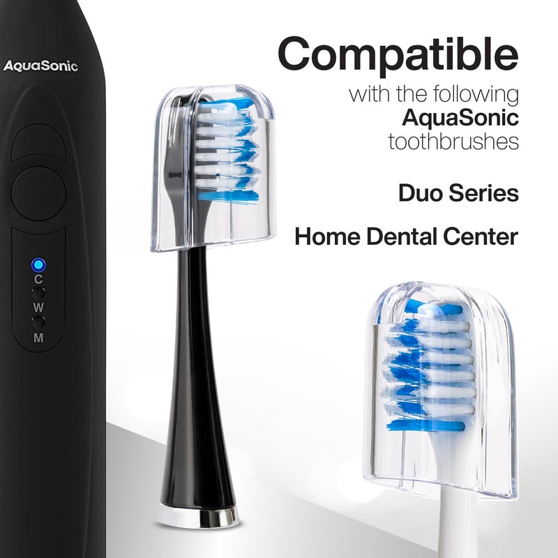 AquaSonic Duo Series Replacement Brush Heads | for Normal & Sensitive Teeth | Compatible with Duo Series & Home Dental Center Toothbrush Handles | NOT Compatible with Duo Series Pro - Image 5