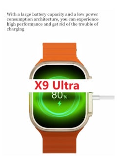 في & حول ساعة ذكية X9 Ultra شاشة عرض سوبر أموليد وهيكل من الألومنيوم وشحن لاسلكي 49 ملم  - Image 3