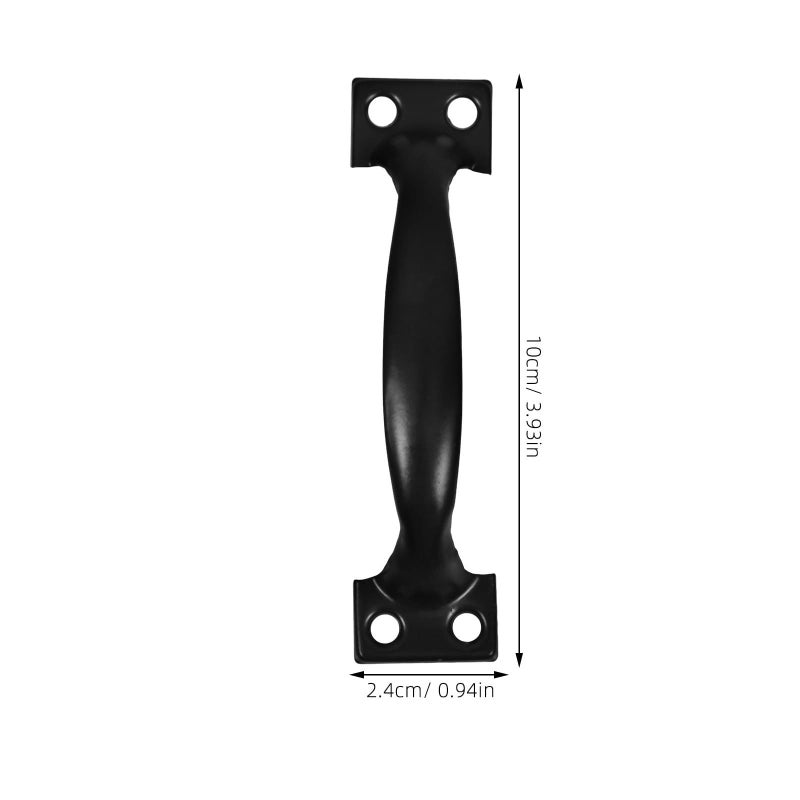 Black Metal Door Handles 4 Inch Heavy Duty Bow Pulls For Cabinet Drawer Closet - Image 3