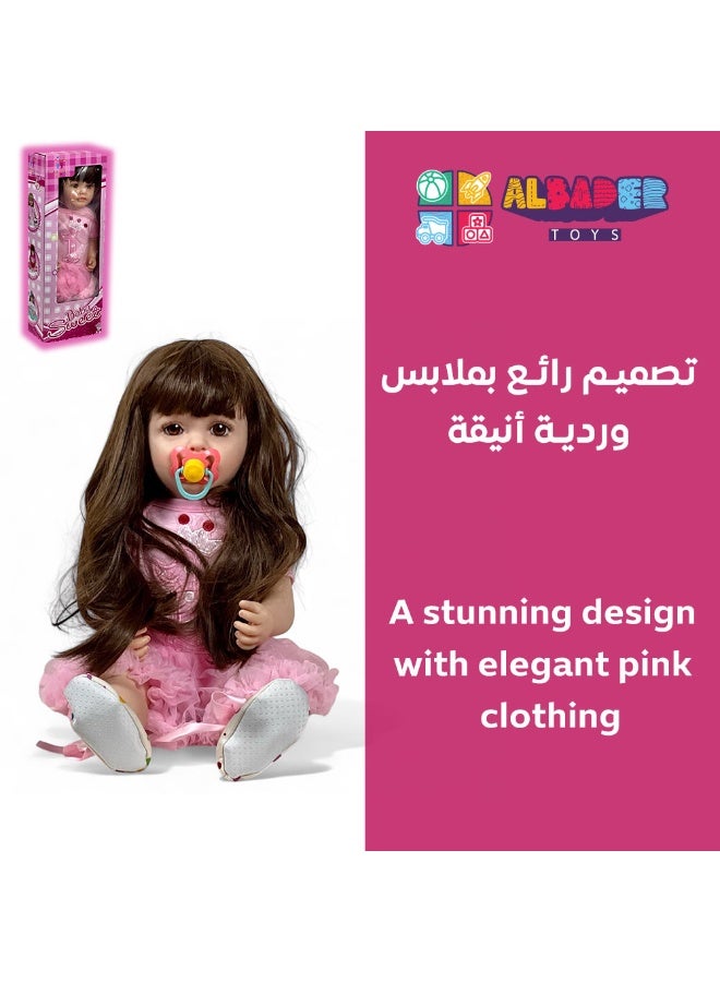 AL BADER Smart Interactive Baby Doll with Remote Control, Realistic Silicone Talking Doll with Voice Recognition, Dynamic Movements, Sound Effects & Accessories Set, Electronic Pink Gift Toy for Girls - Image 3