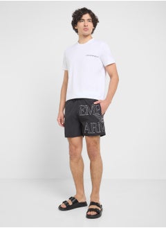 EMPORIO ARMANI Beachwear Logo  Drawstring Shorts  - Image 2