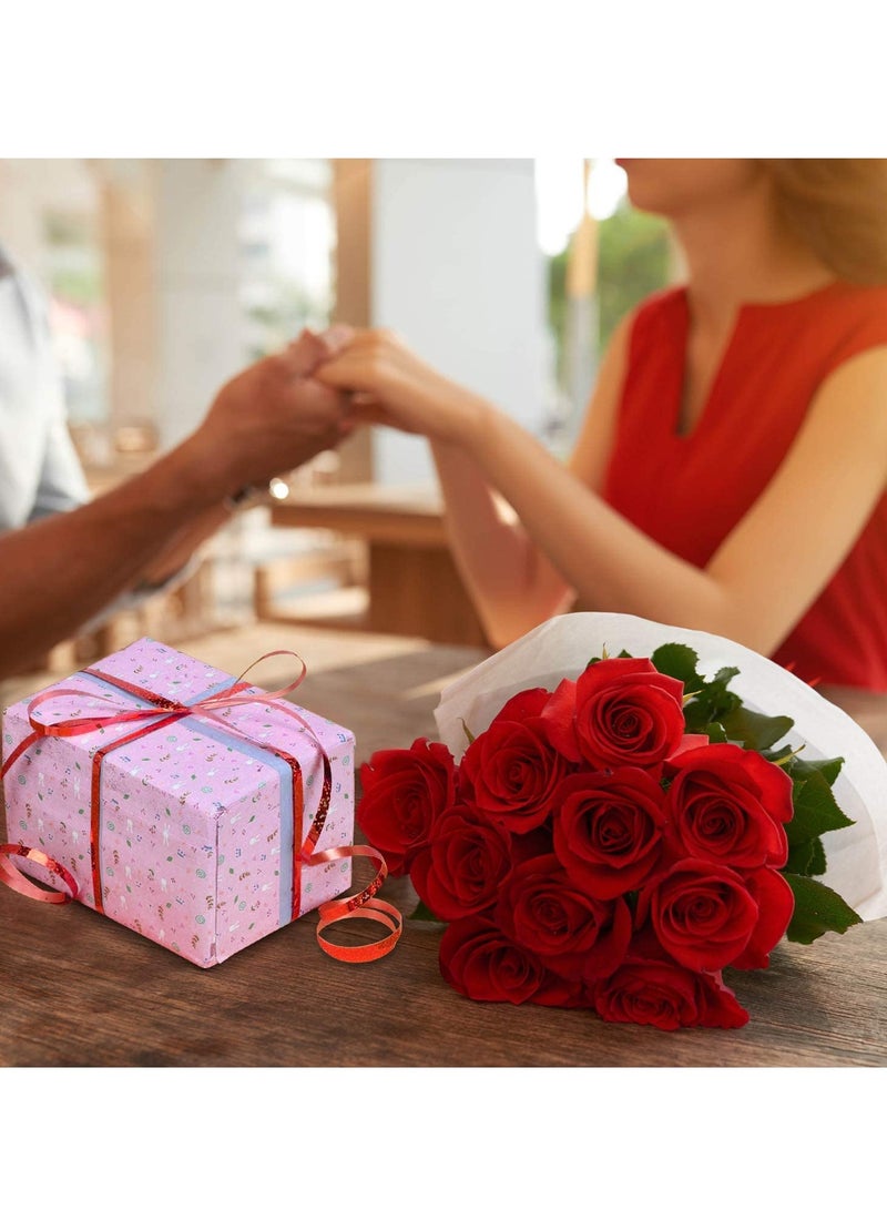 KASTWAVE 500 Yards Curling Ribbon, Crimped Curling Ribbon Metallic Balloon Ribbon Gift Wrap Ribbon Balloon String Shiny Wrapping Ribbon for Crafts, Birthday, Weddings, Party Decoration Red - Image 4