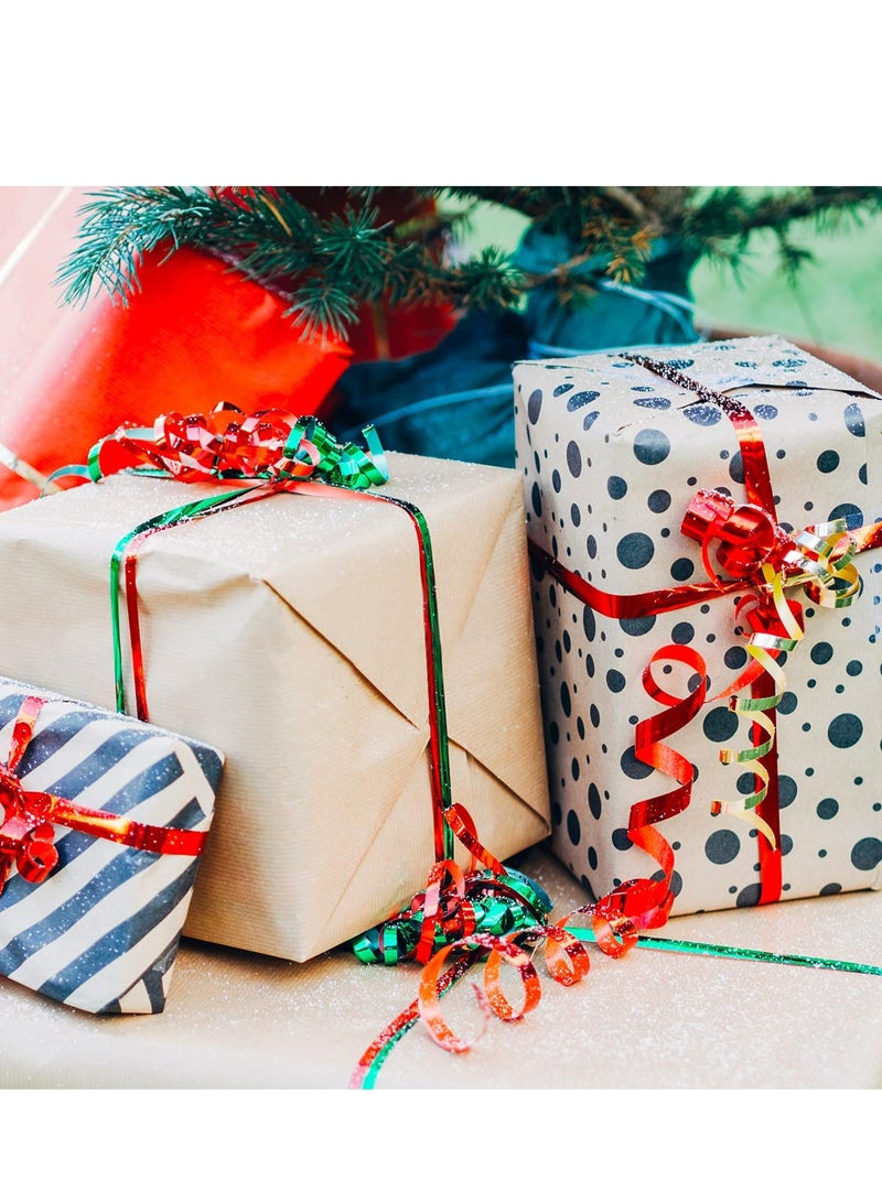 KASTWAVE 500 Yards Curling Ribbon, Crimped Curling Ribbon Metallic Balloon Ribbon Gift Wrap Ribbon Balloon String Shiny Wrapping Ribbon for Crafts, Birthday, Weddings, Party Decoration Red - Image 2