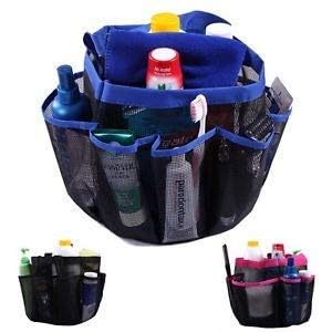 APURK 8 Pocket Shower Caddy Bag | Hanging Mesh Fabric Storage Organizer | Portable Bath Shower/Cosmetics Container | Multi Pocket Toiletry Organizer Bag | For Beach/Swimming/Gym (Pack of 1,Multicolor) - Image 5
