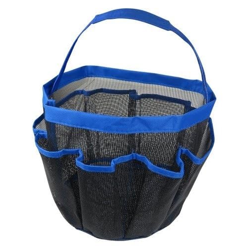 APURK 8 Pocket Shower Caddy Bag | Hanging Mesh Fabric Storage Organizer | Portable Bath Shower/Cosmetics Container | Multi Pocket Toiletry Organizer Bag | For Beach/Swimming/Gym (Pack of 1,Multicolor) - Image 1