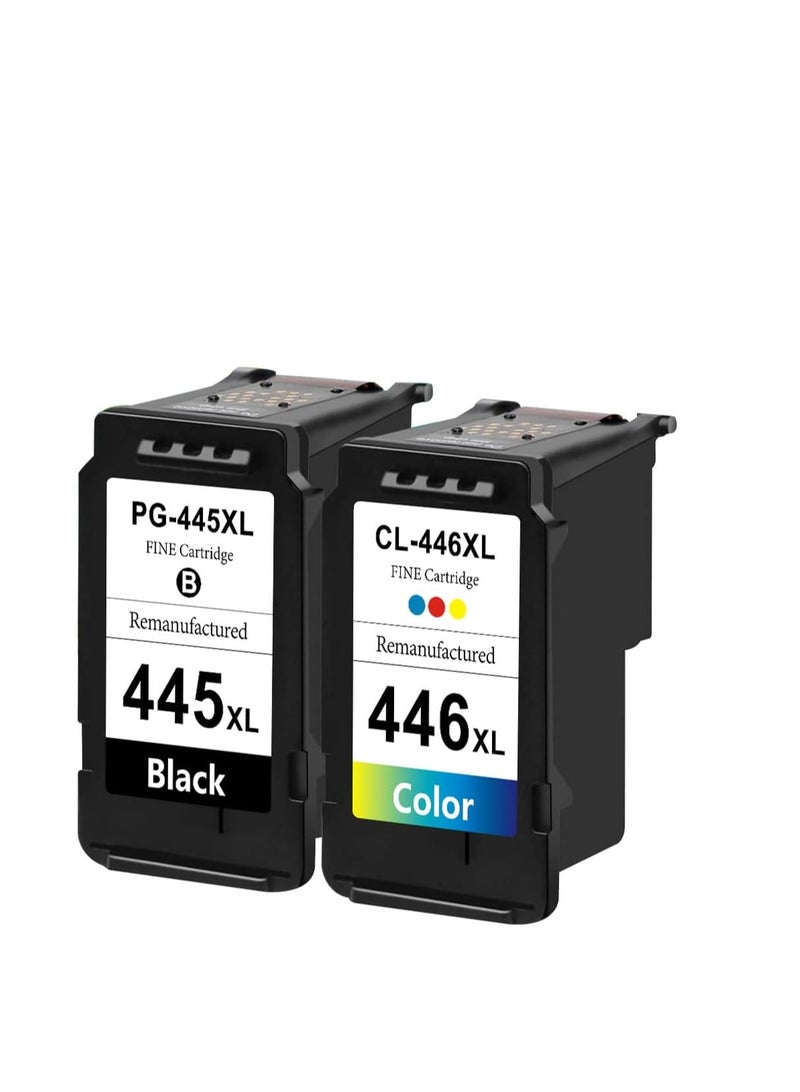 Terabyte خرطوشة حبر معاد تصنيعها 445XL 446XL لطابعة كانون بيكسما 445XL 446XL خرطوشات حبر فائقة MX494 MG2440 MG2540 MG2940 MG2942 MG2944 IP2840 1 أسود 1 ثلاثي الألوان - Image 1
